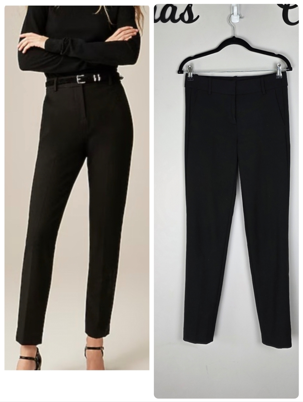 J. Crew Cameron High Rise Black Pants Size 2 Tall Business Office Work